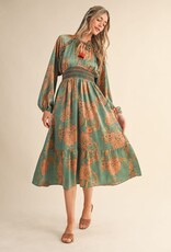 &Merci Paisley Print Midi Dress