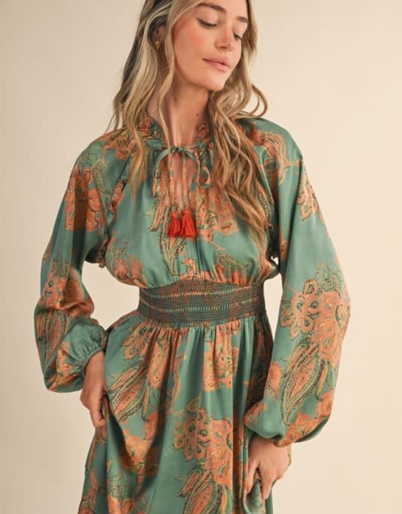 &Merci Paisley Print Midi Dress