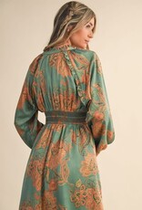 &Merci Paisley Print Midi Dress