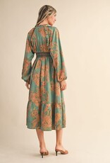 &Merci Paisley Print Midi Dress