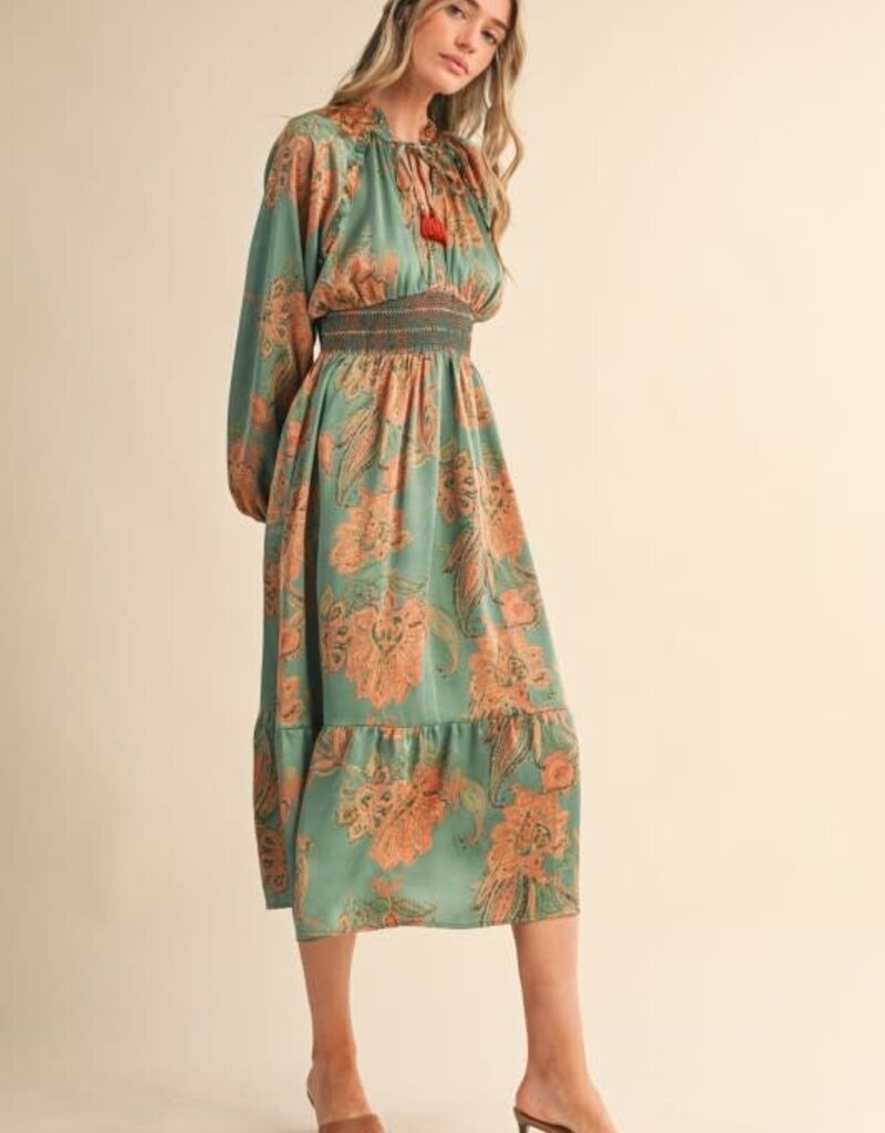 &Merci Paisley Print Midi Dress