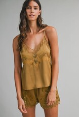 Mable Satin Lace Cami & Short Set