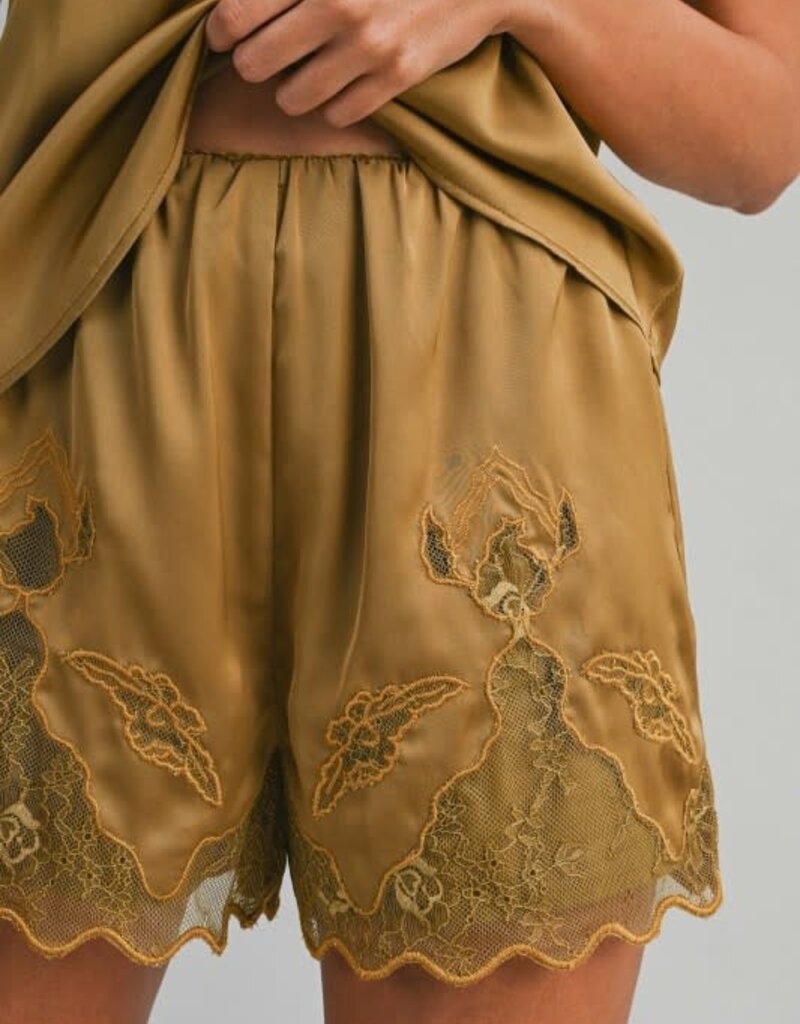 Mable Satin Lace Cami & Short Set