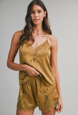 Mable Satin Lace Cami & Short Set