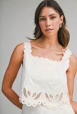 Mable Embroidered Crop Top & Mini Skirt Set