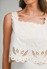 Mable Embroidered Crop Top & Mini Skirt Set