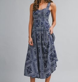 Mable Bandana Print Midi Dress