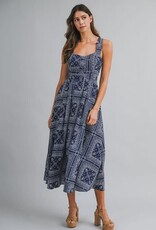 Mable Bandana Print Midi Dress