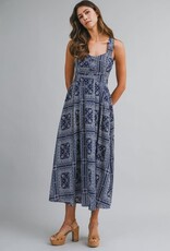 Mable Bandana Print Midi Dress