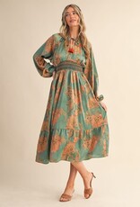 &Merci Paisley Print Midi Dress