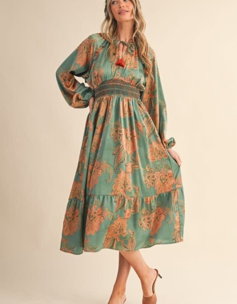 &Merci Paisley Print Midi Dress