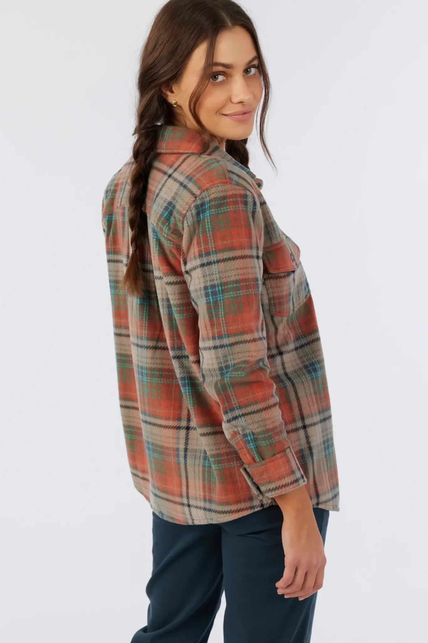 O'neill Heath Plaid High Pile Fleece Jacket