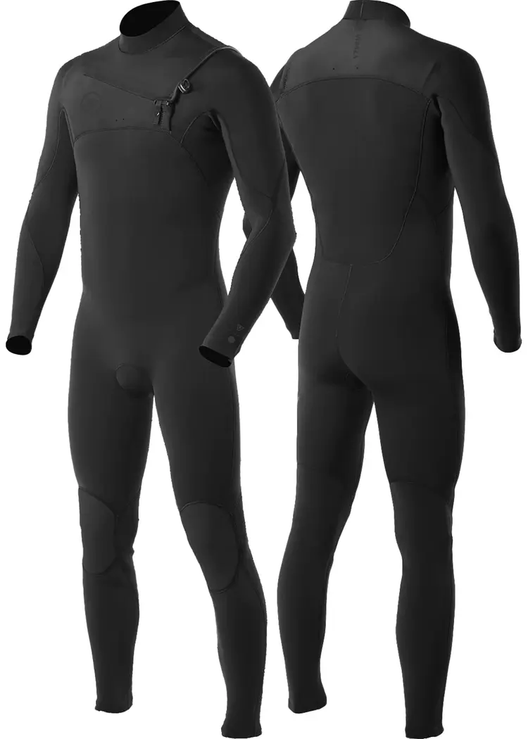 VISSLA 7 SEAS 3-2 FULL CHEST ZIP WETSUIT - TONAL LOGOS