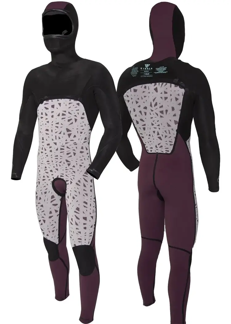 VISSLA 7 SEAS 5-4-3 FULL HOODED CHEST ZIP WETSUIT