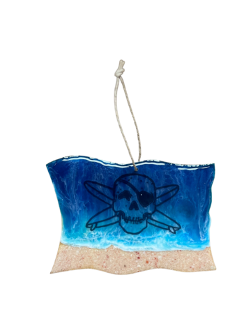 Resin Whalebone Flag Ornament