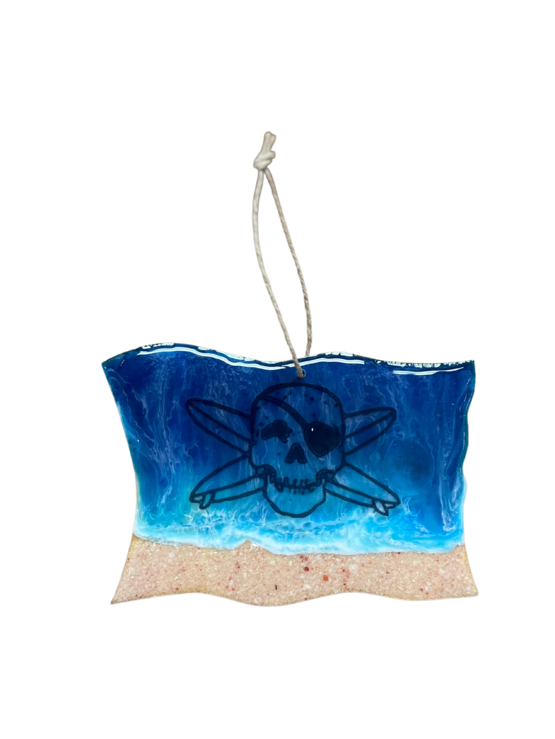 Resin Whalebone Flag Ornament