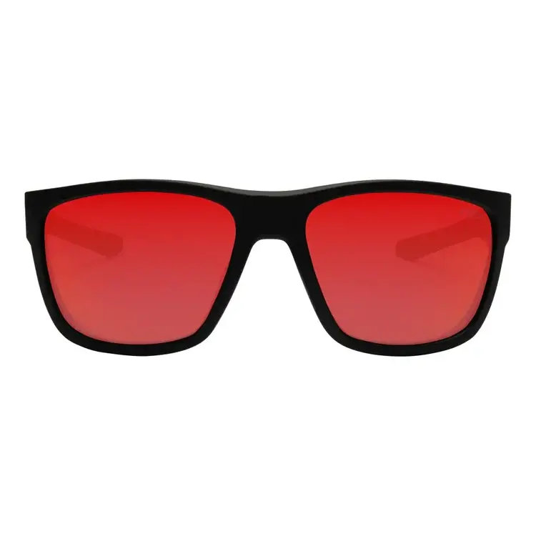 I-SEA GREYSON 2.0 BLACK RUBBER / RED MIRROR POLARIZED LENS