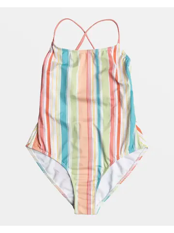 ROXY Girls Siesta Stripe One-Piece Swimsuit