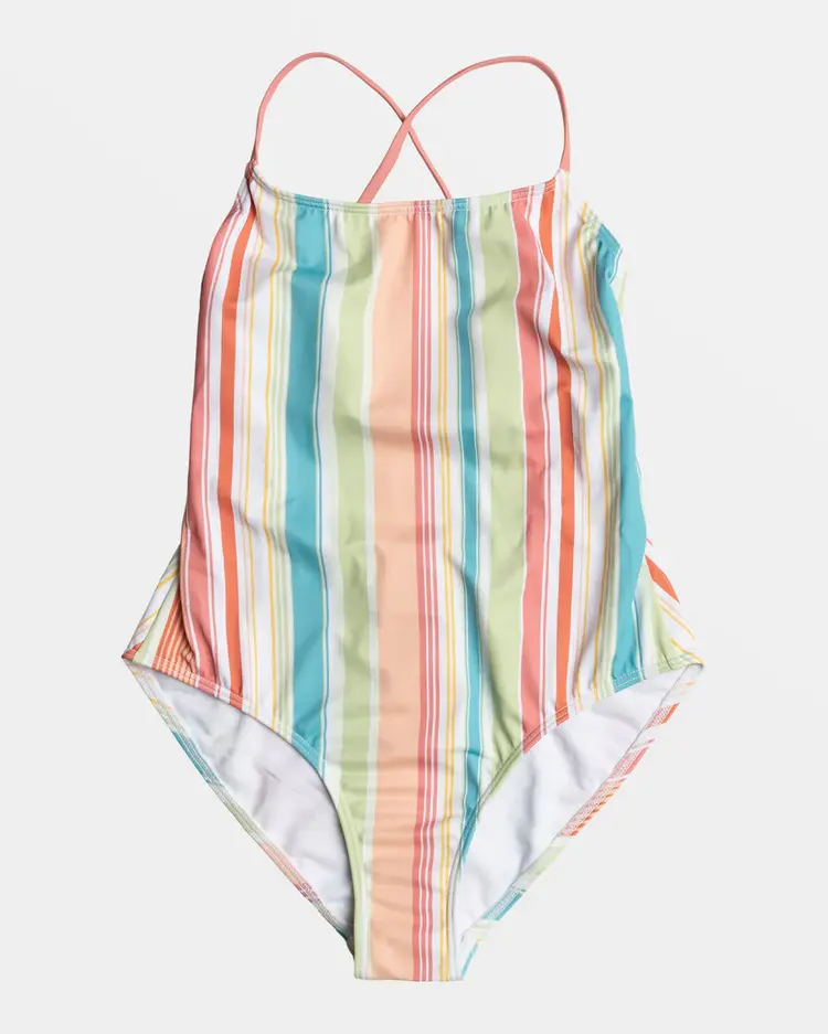 ROXY GIRLS 4-16 SIESTA STRIPE  ONE-PIECE SWIMSUIT