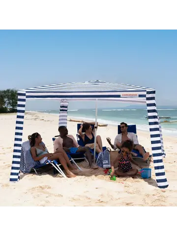 COOL CABANA Navy Stripes Large