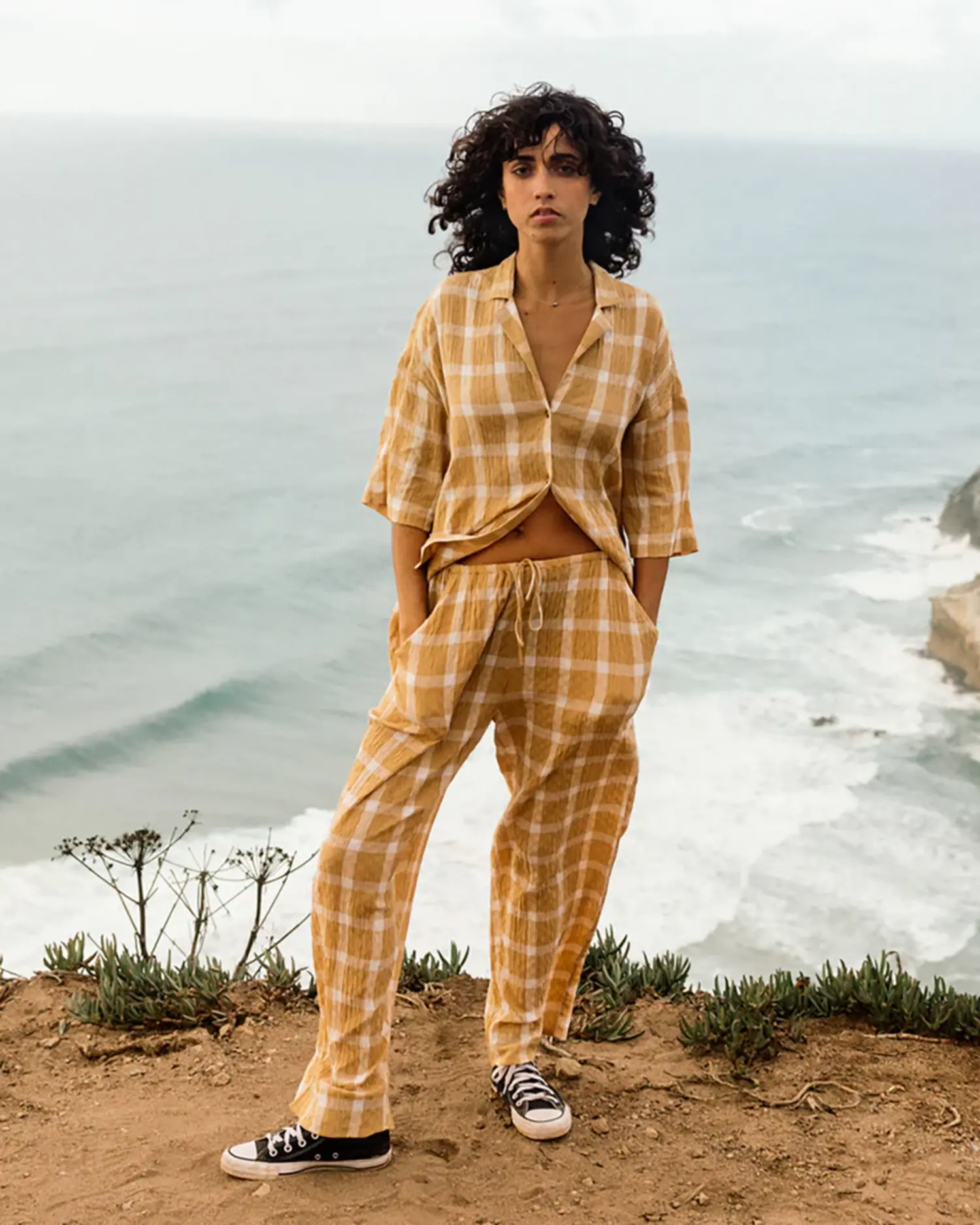 【BAON】Ald Pin Tuck Banding Bermuda Cotton Pants BAON