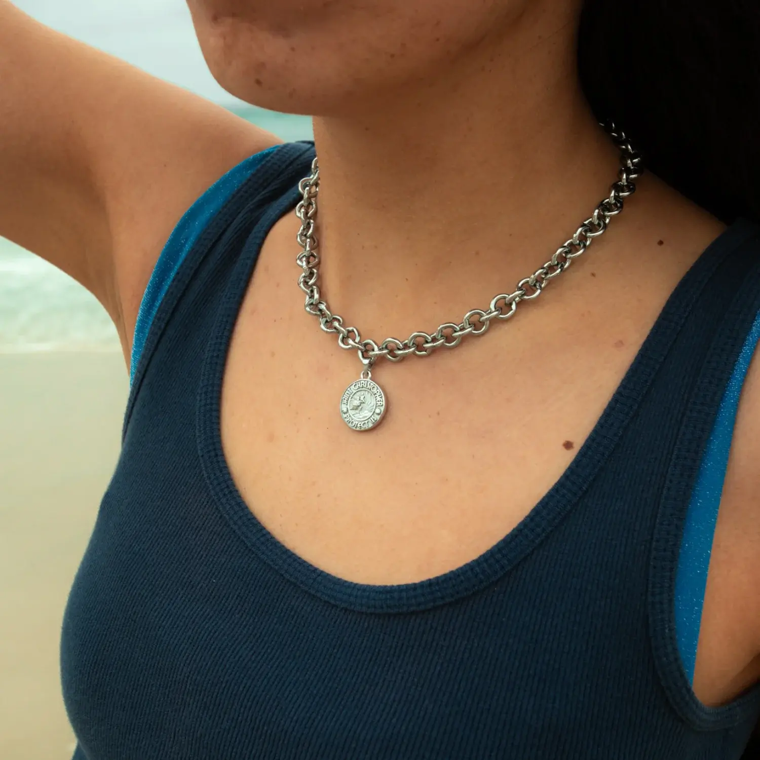 Saint christopher choker best sale