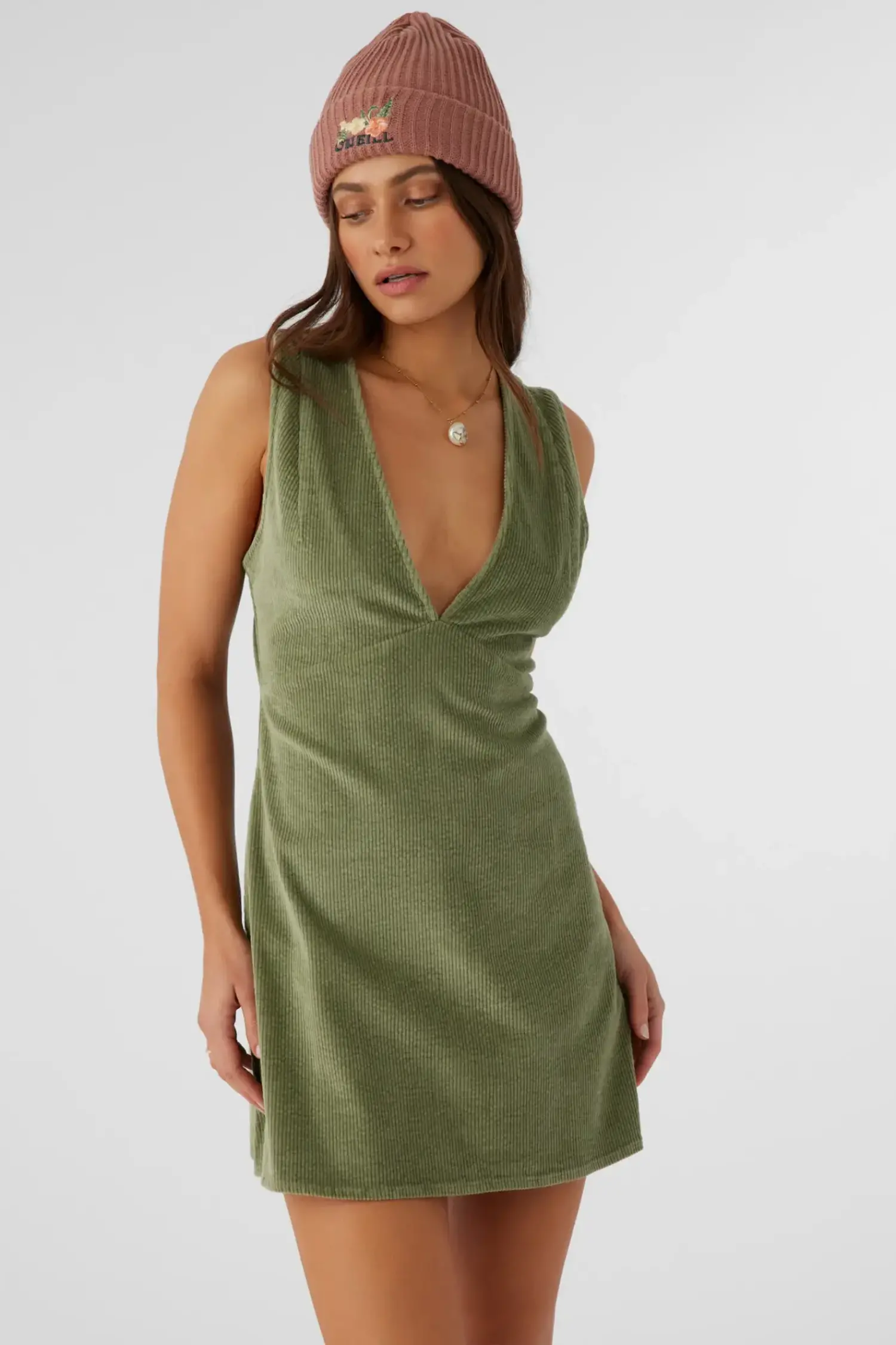 O NEILL POPPY CORDUROY MINI DRESS
