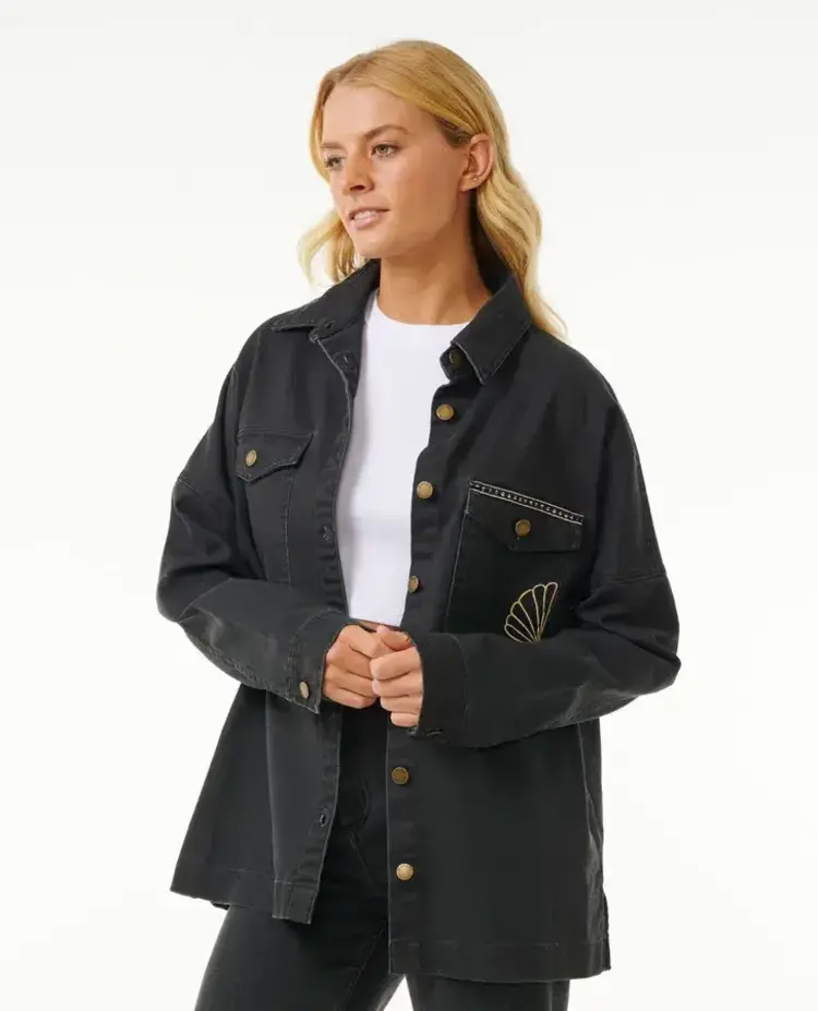 RIP CURL SOLEIL EMBROIDERED DENIM JACKET