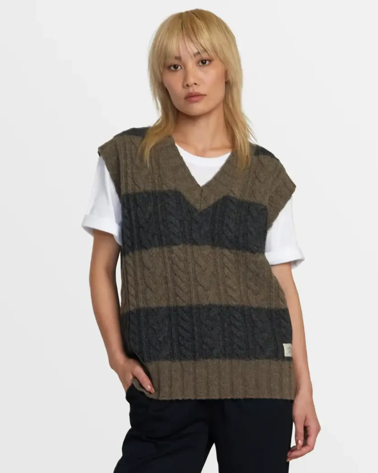 RVCA 324 CHEFS KISS SWEATER VEST Whalebone Surf Shop