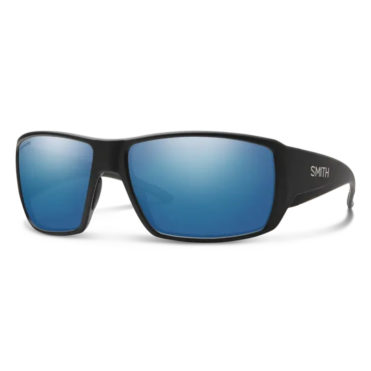 SMITH GUIDE'S CHOICE MATTE BLACK + CHROMAPOP POLARIZED BLUE MIRROR LENS