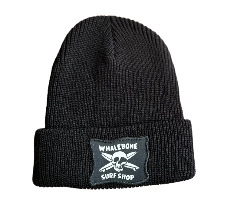 WHALEBONE LOGO WAYBACK FLAG WAFFLE KNIT BEANIE