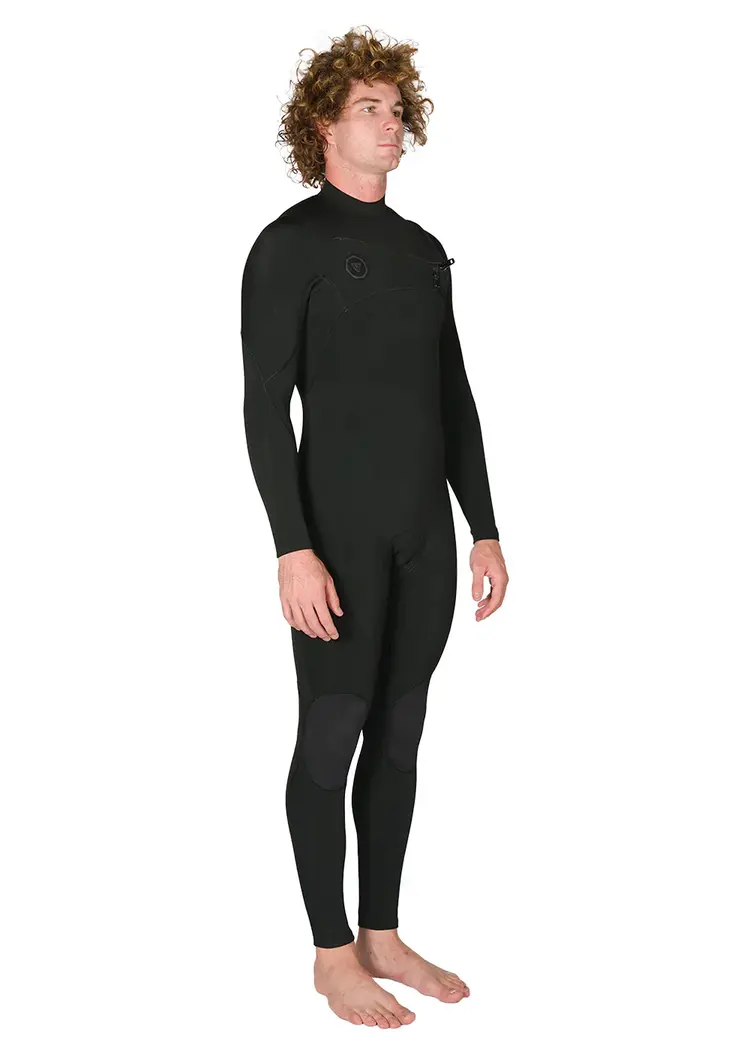 VISSLA 7 SEAS 4-3 FULL CHEST ZIP WETSUIT - TONAL LOGOS