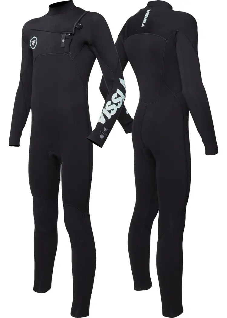 VISSLA 7 SEAS 4-3 FULL CHEST ZIP WETSUIT (SIZE 8)