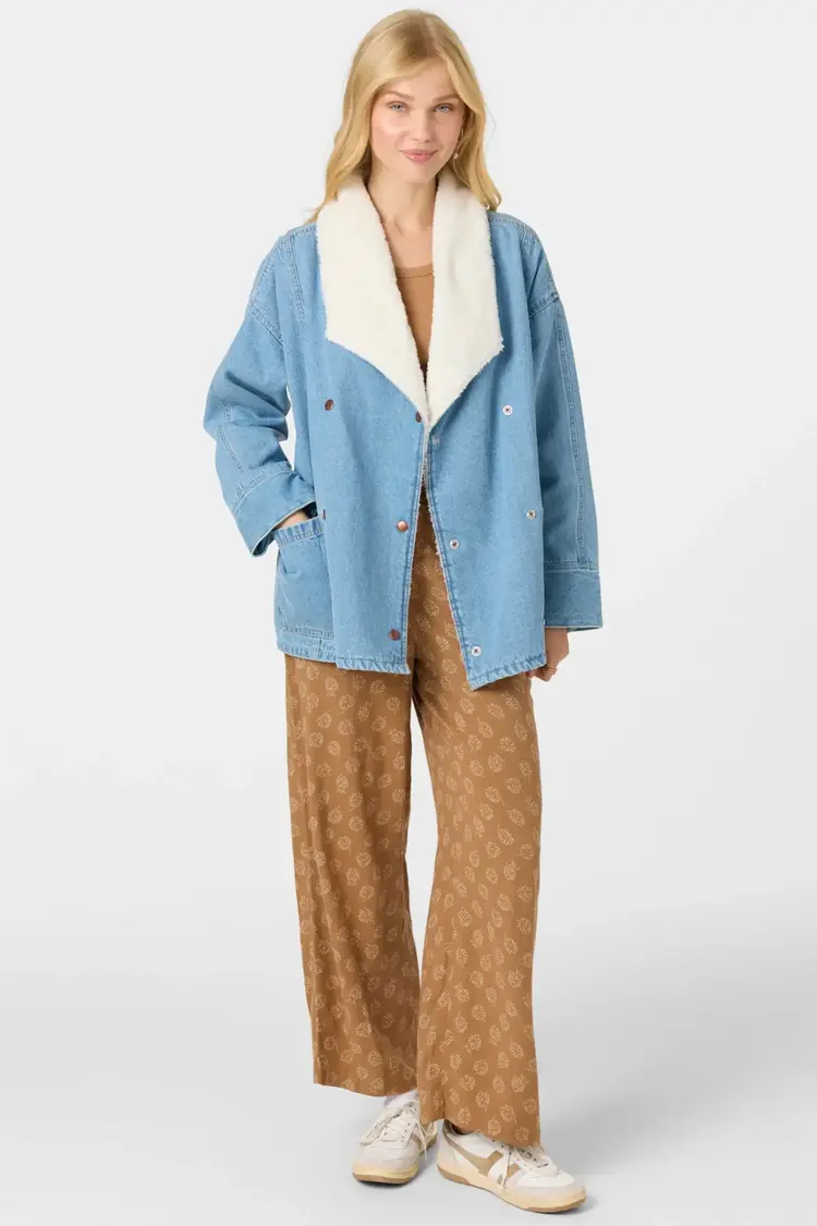 O'NEILL KORBYN HIGH PILE LINED DENIM JACKET