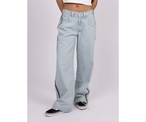 【BAON】Rohoni Peach Fuzz Wide Denim Pants RUSTY 125 FLIP MOMMY LOW RISE WIDE LEG DENIM PANT
