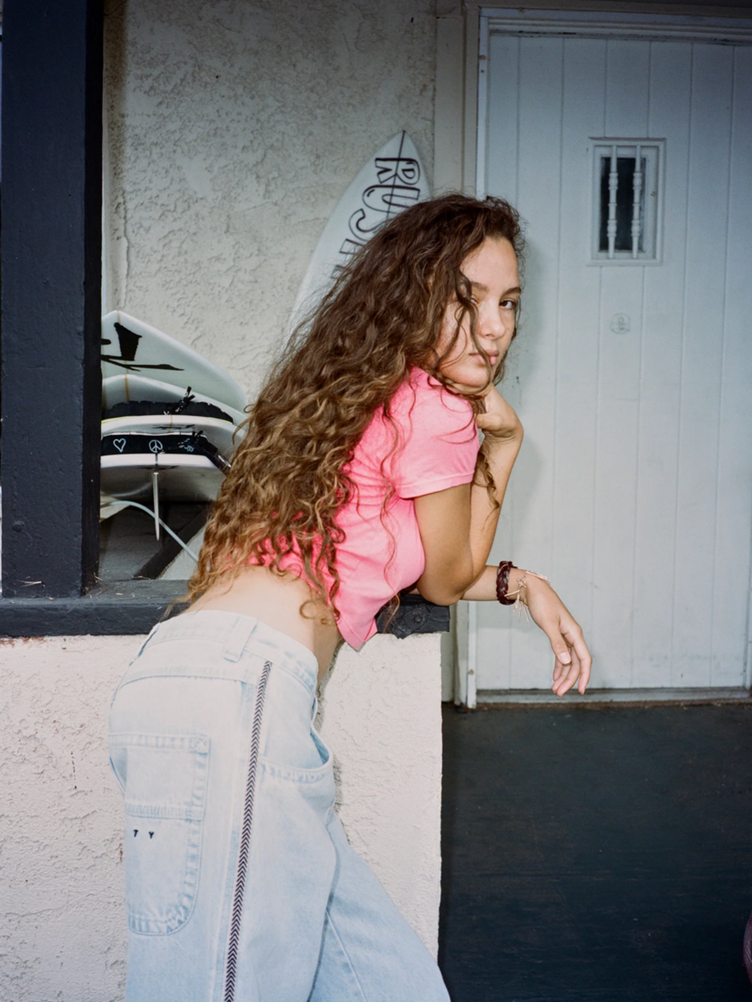 【FEPL】24FW★ Rusty Wide Denim Pants Flip Mommy Low Rise Wide Leg Denim Pants | Rusty USA
