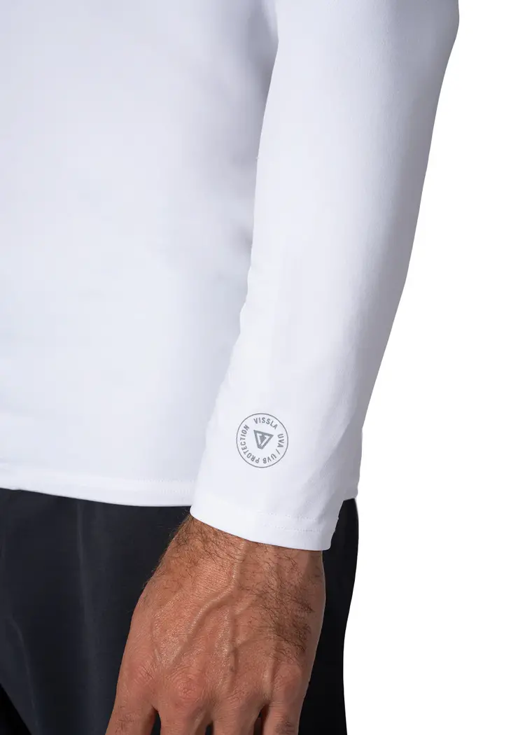 VISSLA WARM SEAS ECO HOODED LONG SLEEVE RASH GUARD