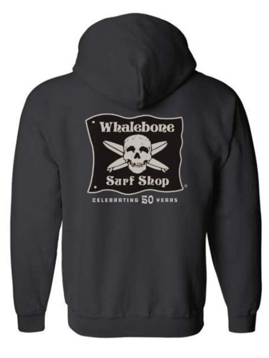 WHALEBONE LOGO Celebrating 50 Zip Up Hoodie