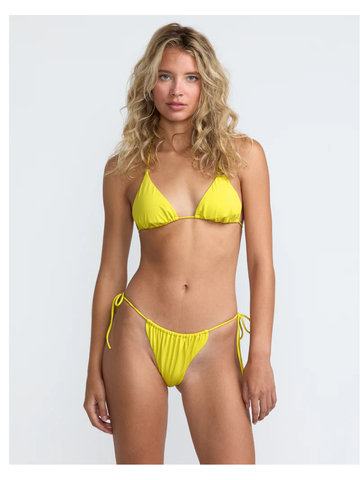 RVCA Solid Slide Tie Skimpy Bikini Bottom