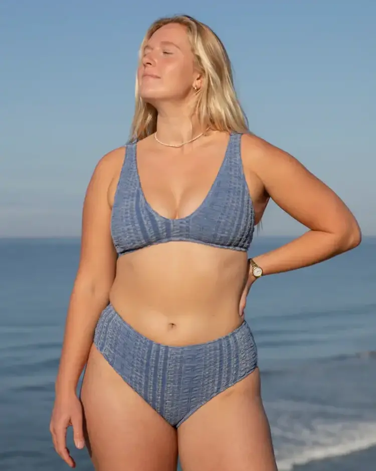 SEEA BRASILIA HIGH WAIST BIKINI BOTTOM - PETRA