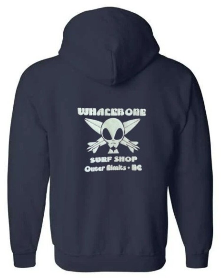 WHALEBONE LOGO ALIEN GLOW ZIP UP HOODIE