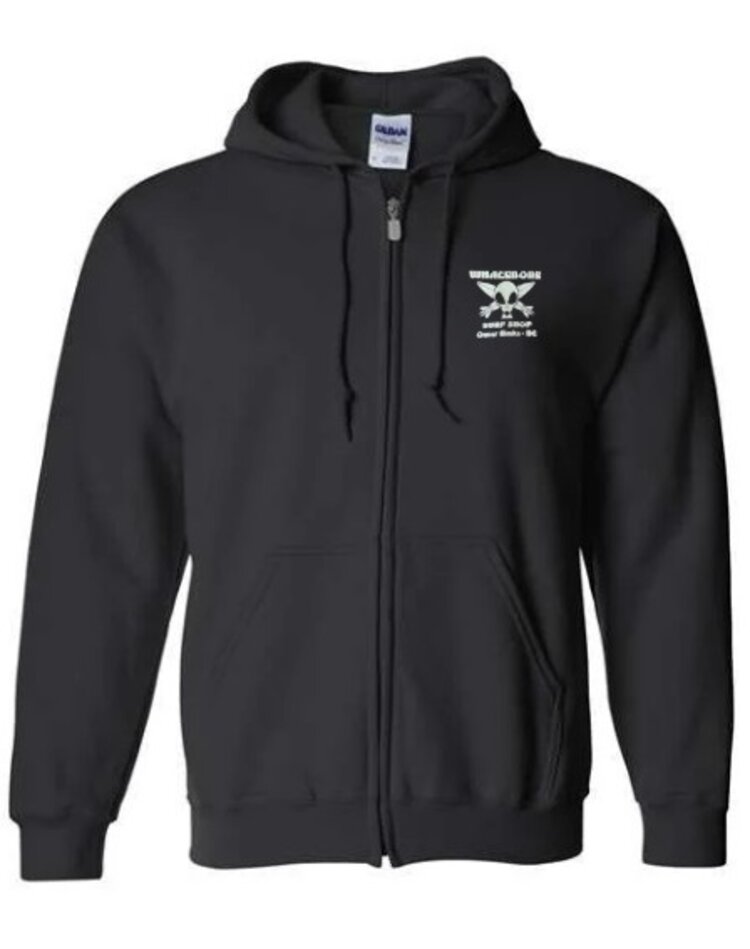 WHALEBONE LOGO ALIEN GLOW ZIP UP HOODIE