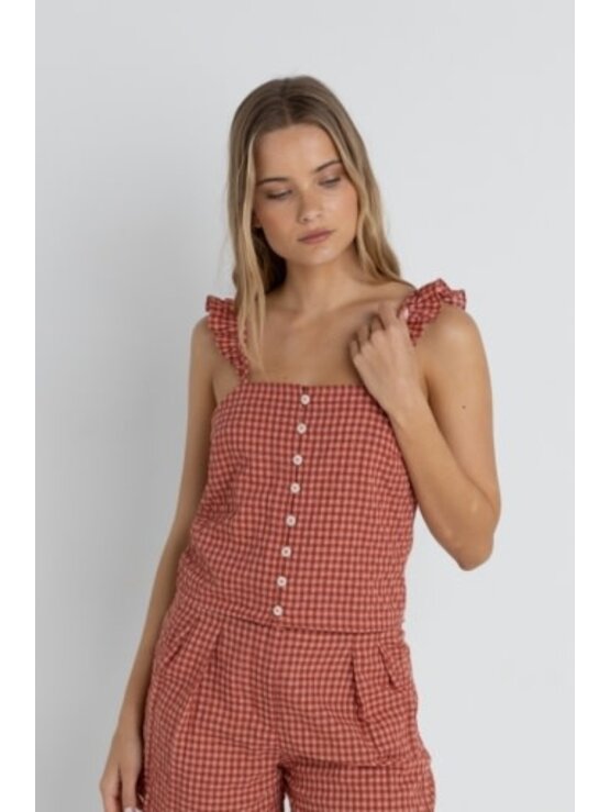 RHYTHM Lola Check Cami Top