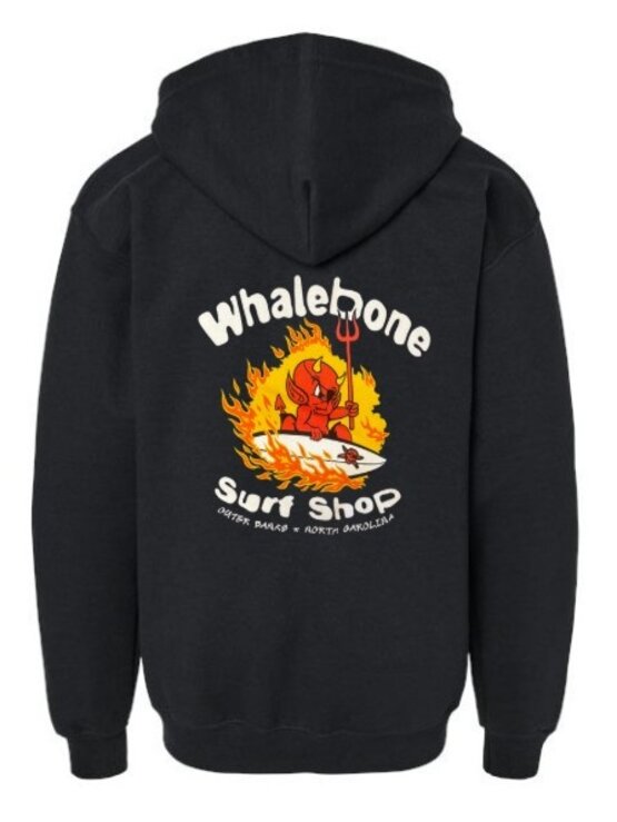 WHALEBONE LOGO Youth Shred Devil 25 Zip Up Hoodie