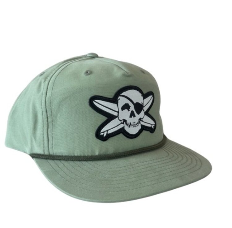 WHALEBONE LOGO SKULL AND BOARDS PATCH C55 GRANDPA HAT