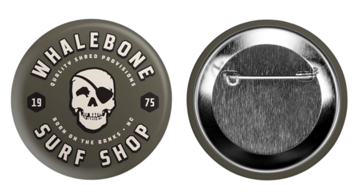 WHALEBONE LOGO BHD 2.25" x 2.25" PINBACK BUTTON