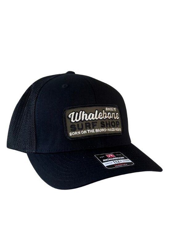 WHALEBONE LOGO Green Garage Patch Trucker Hat