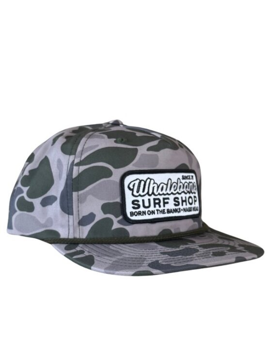 WHALEBONE LOGO Black & White Garage Patch Umpqua Hat
