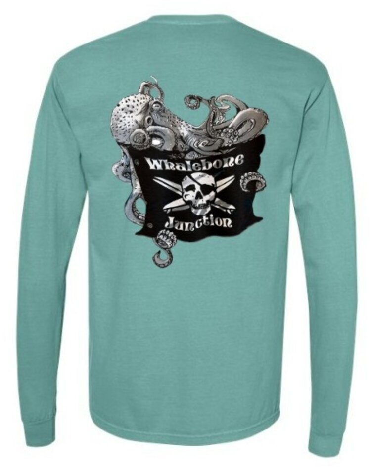 WHALEBONE LOGO OCTOPUS FLAG LONG SLEEVE TEE