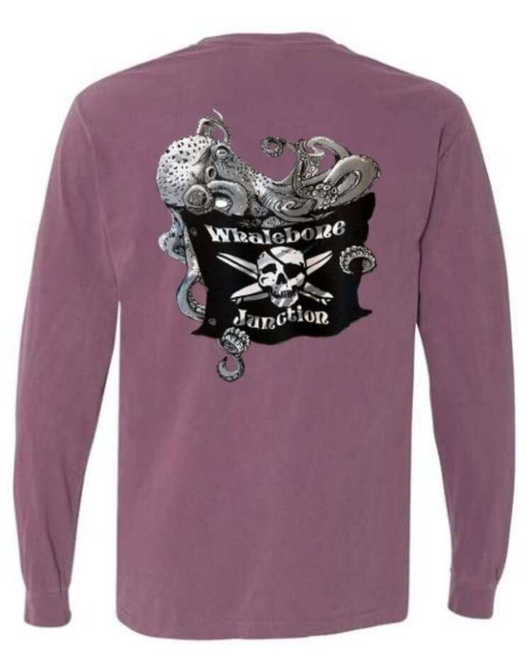WHALEBONE LOGO OCTOPUS FLAG LONG SLEEVE TEE